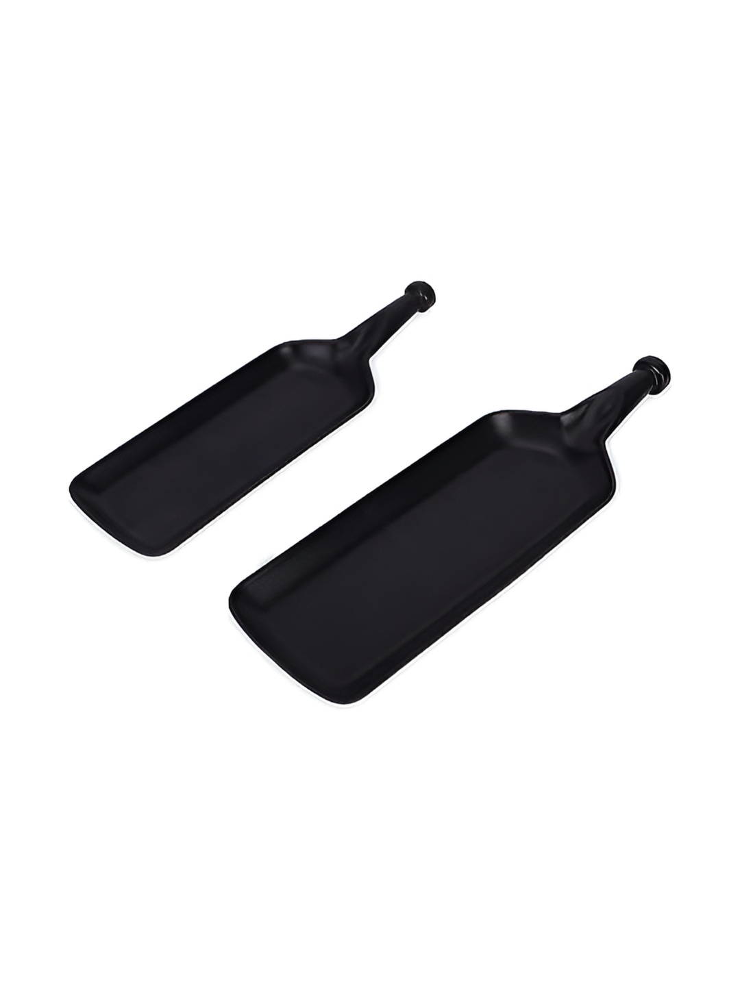 

e kysa Black 2 Pieces Big & Small Dishwasher Safe Food Platter