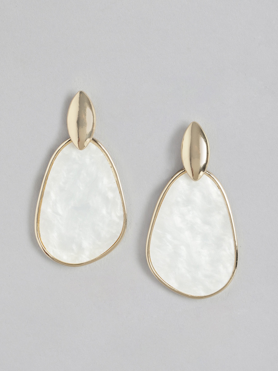 

Forever New Elka Metal Edge Drop Earrings, White