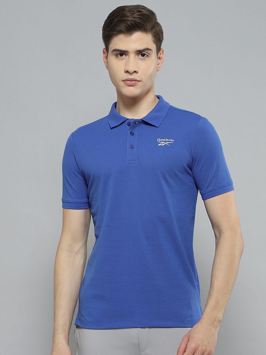 

Reebok AlwysOn Polo Collar Slim Fit T-shirt, Blue