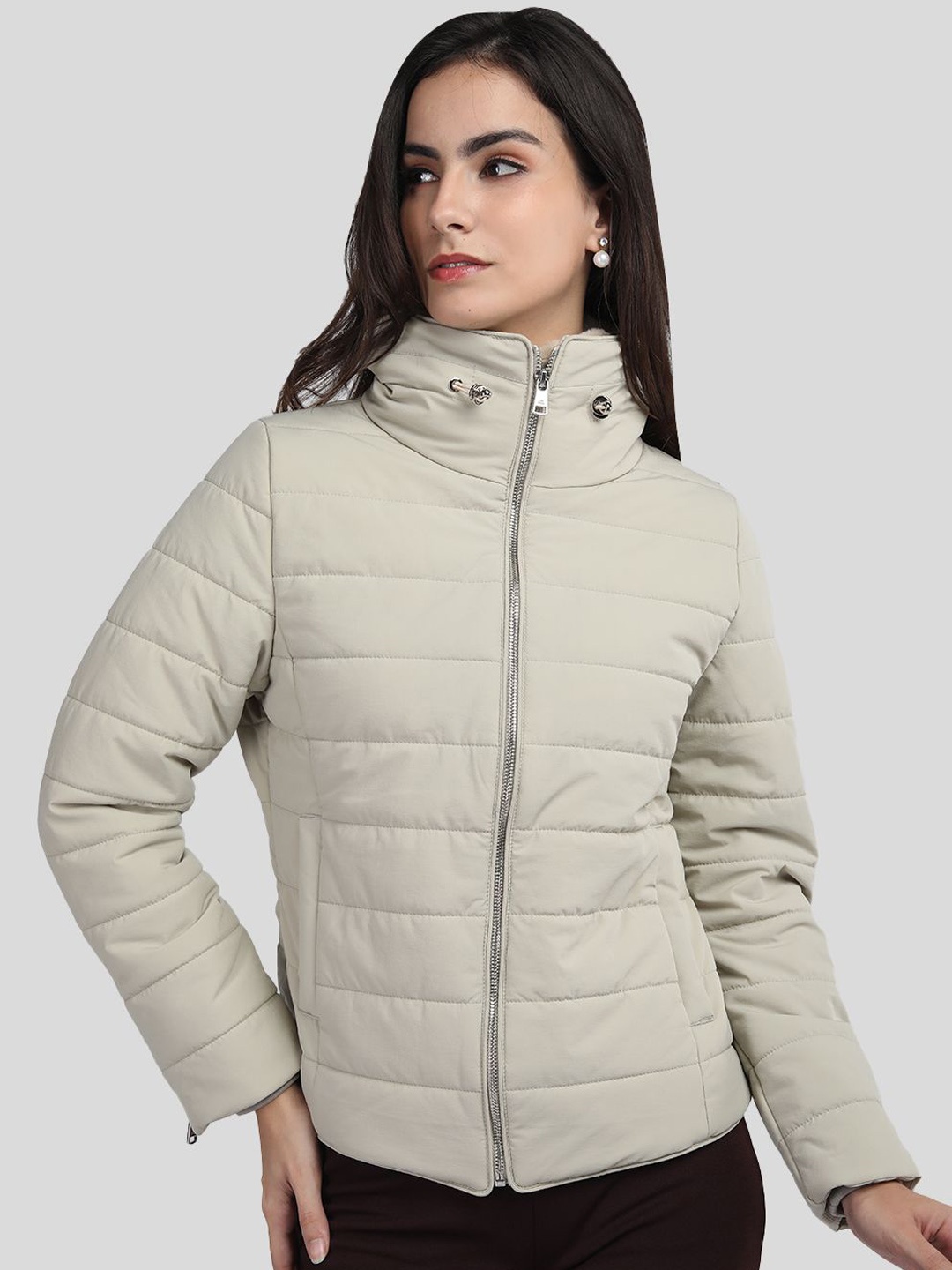 

LURE URBAN Women Outdoor Puffer Jacket, Cream