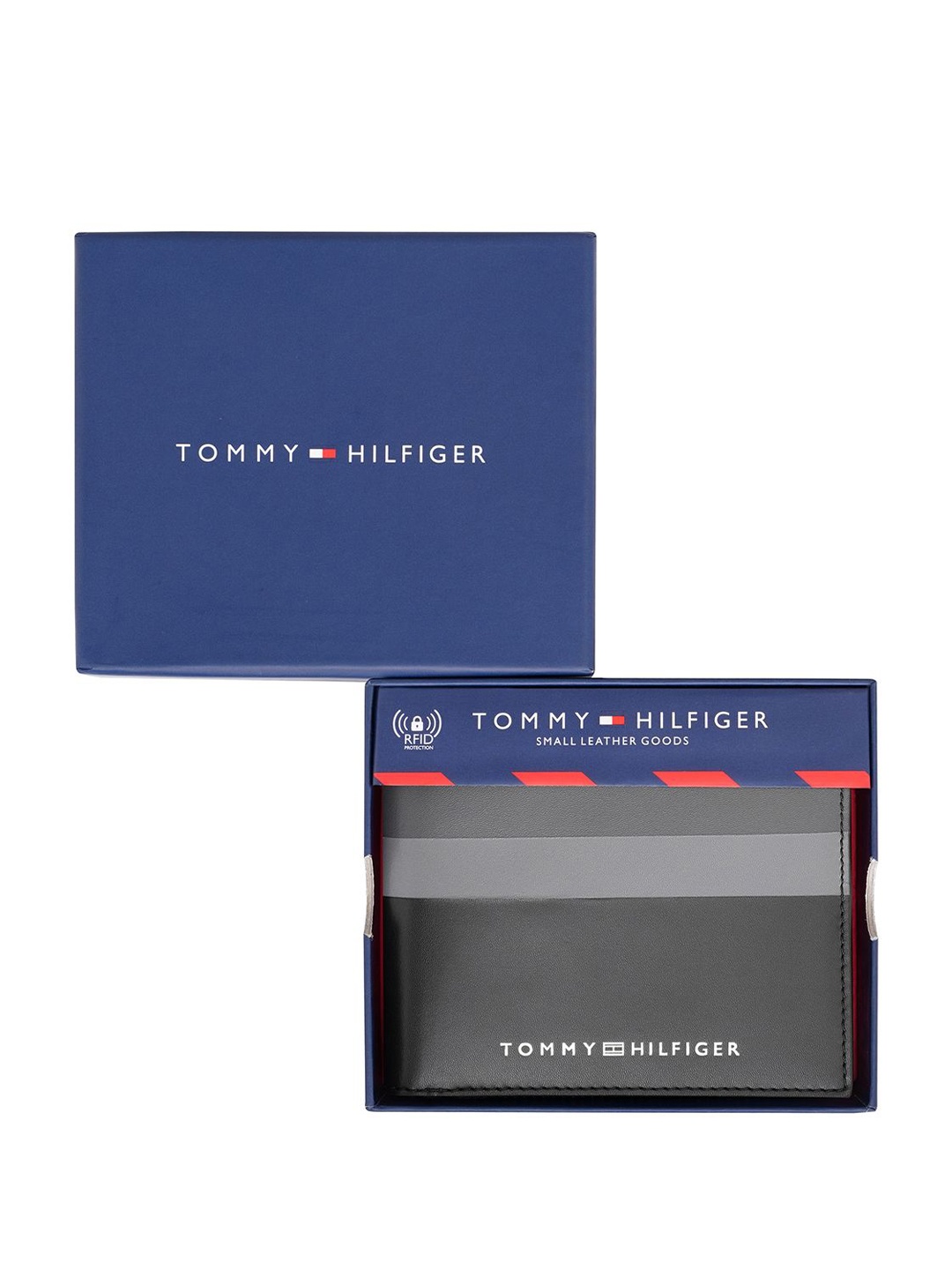 

Tommy Hilfiger Men Colourblocked Leather Two Fold Wallet, Black