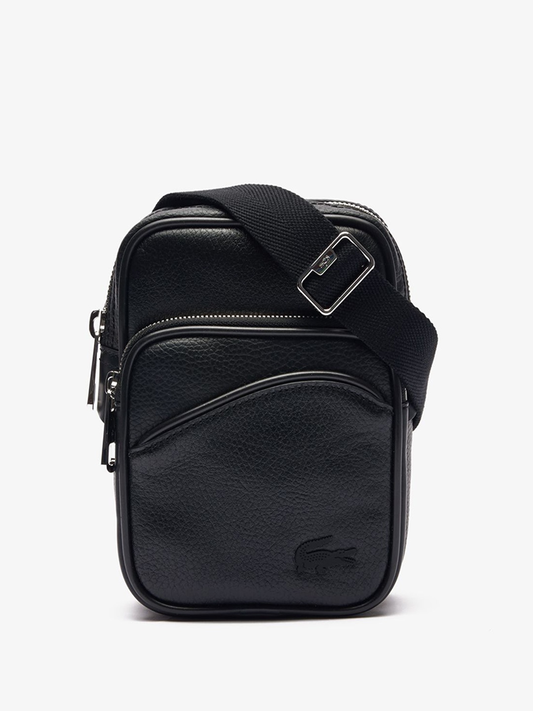 

Lacoste PU Structured Sling Bag with Fringed, Black