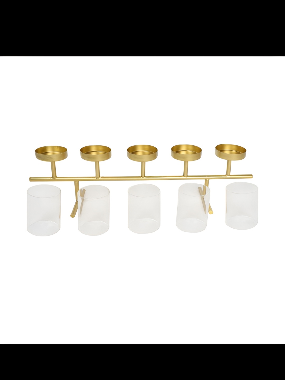 

House of Sajja Gold-Toned Candle Holder