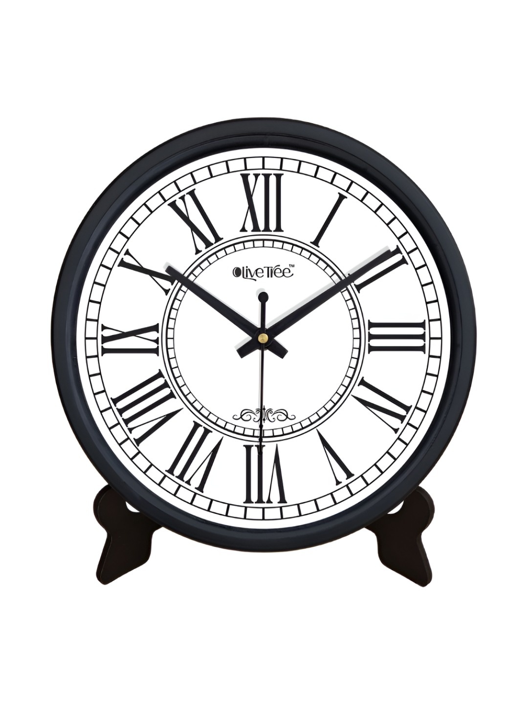 

OLIVE TREE Black & White Printed Contemporary Table Clock