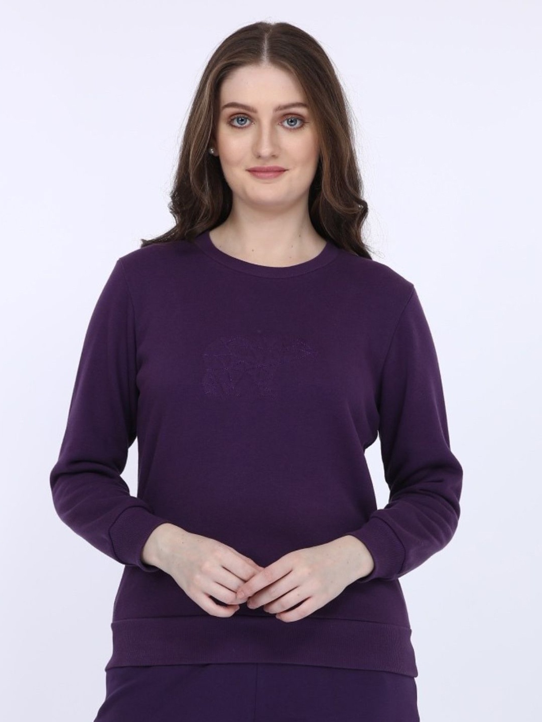 

MAYSIXTY Women Sweatshirt, Purple