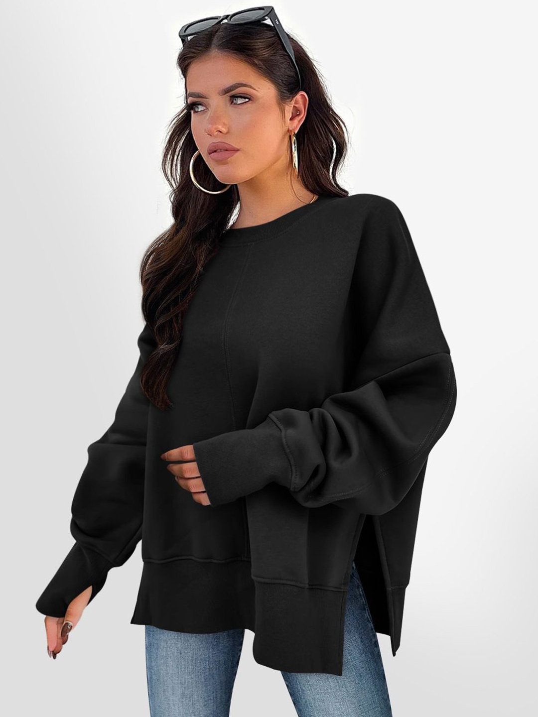

HERE&NOW Women Sweatshirt, Black