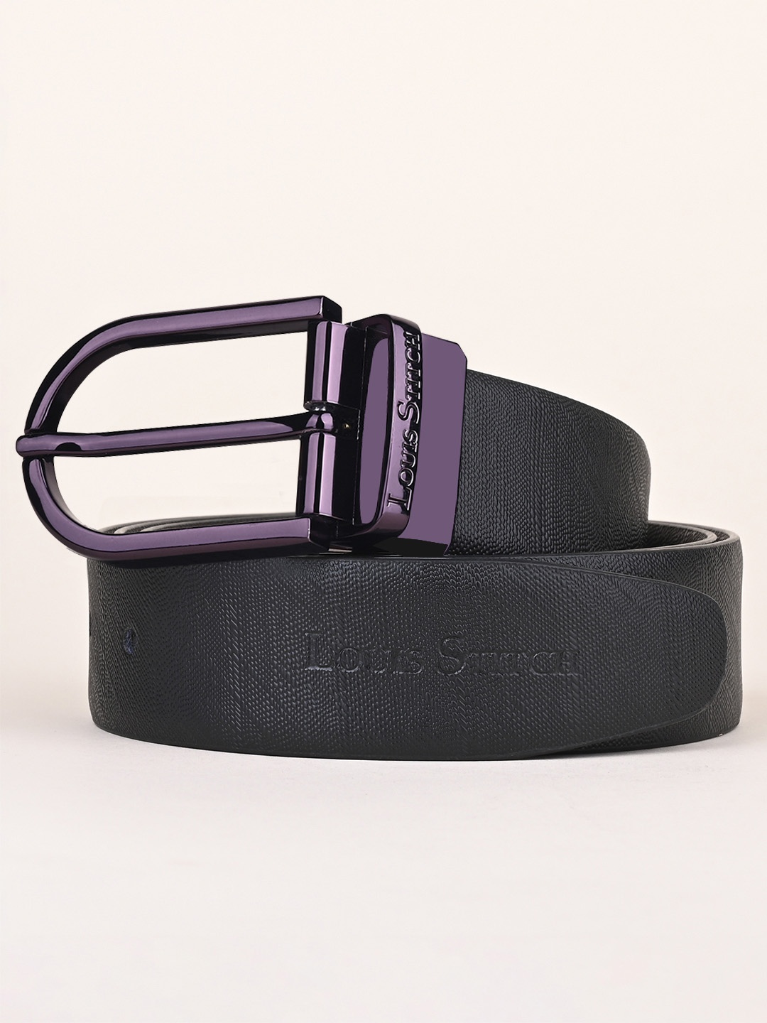 

LOUIS STITCH Men Leather Belt, Brown