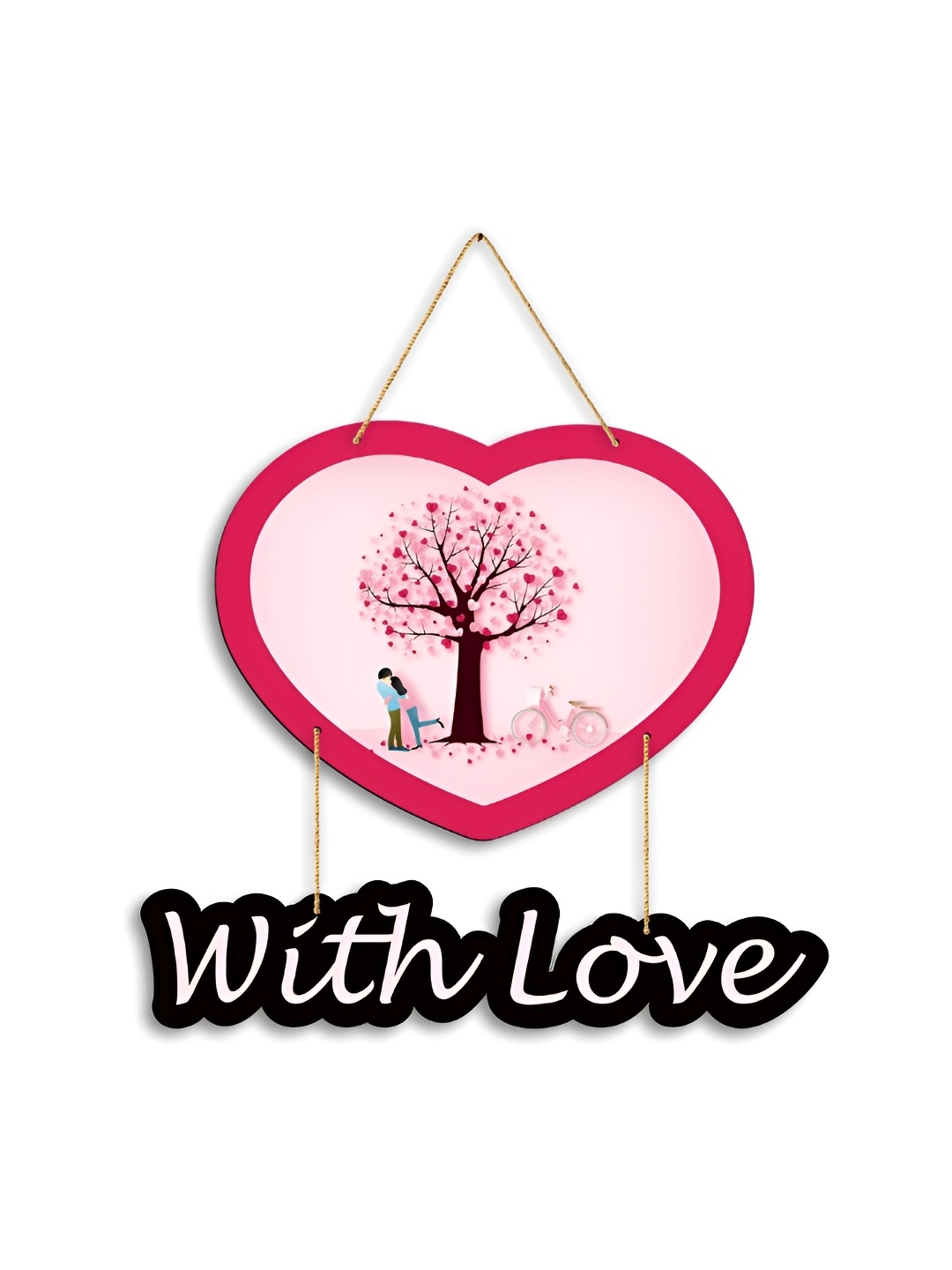 

CLAWCRAFTS Pink & Red Wood Wall Art