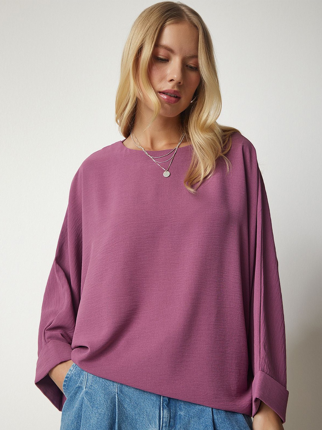

Happiness istanbul Extended Sleeves Boxy Top, Na