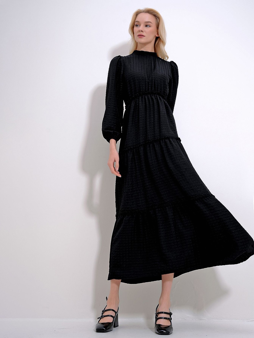 

Trend Alacati stili Empire Midi Dress, Na