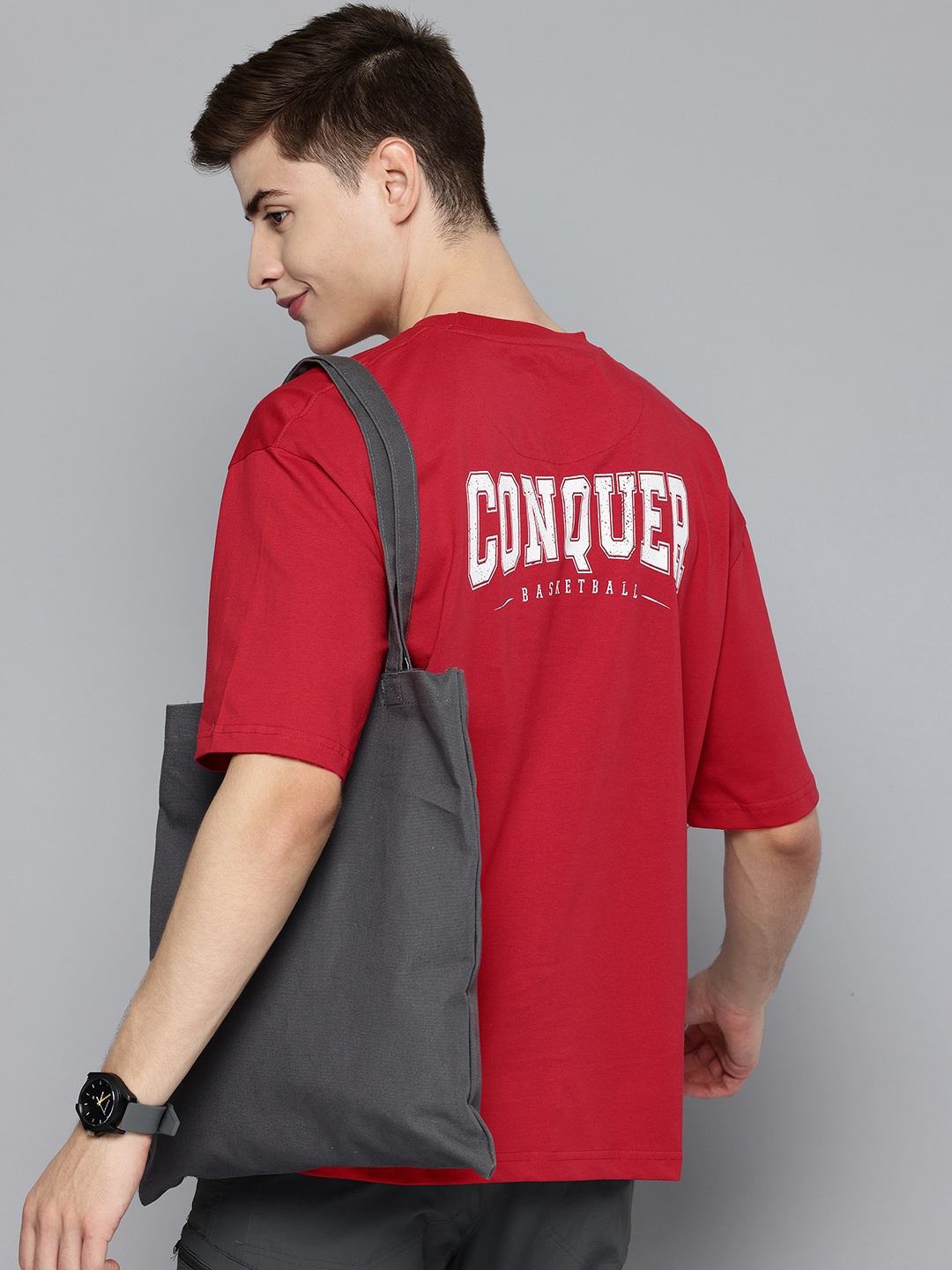 

Aeropostale Typography Printed Relaxed Pure Cotton T-shirt, Red