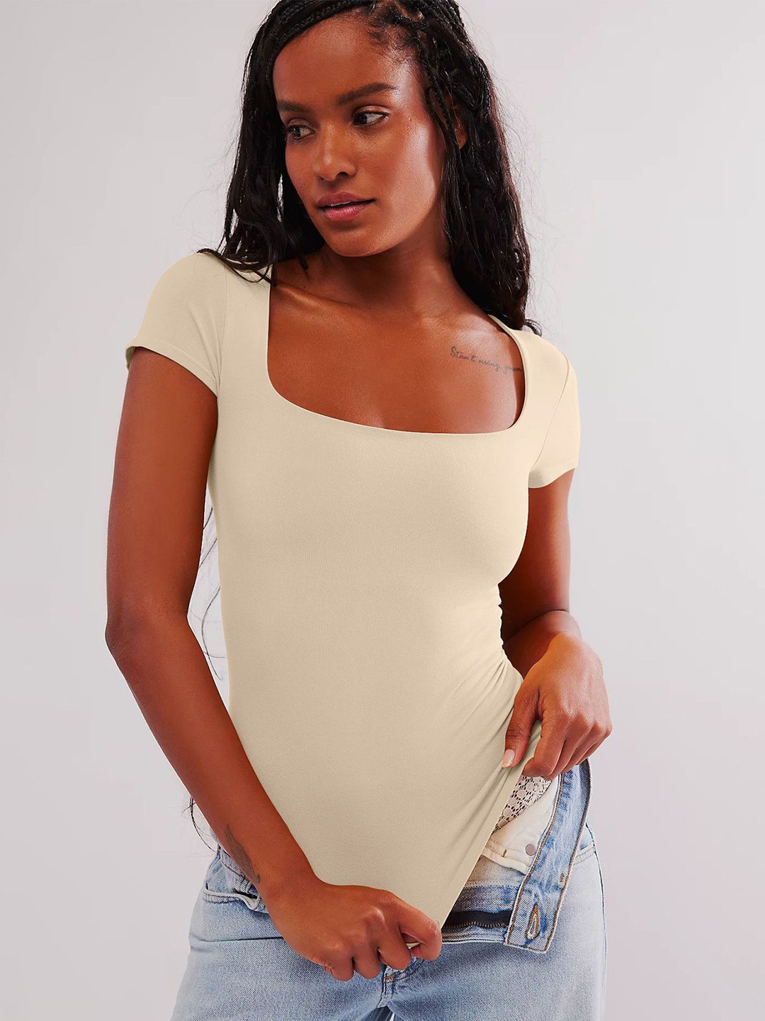 

HERE&NOW Print Tank Top, Beige