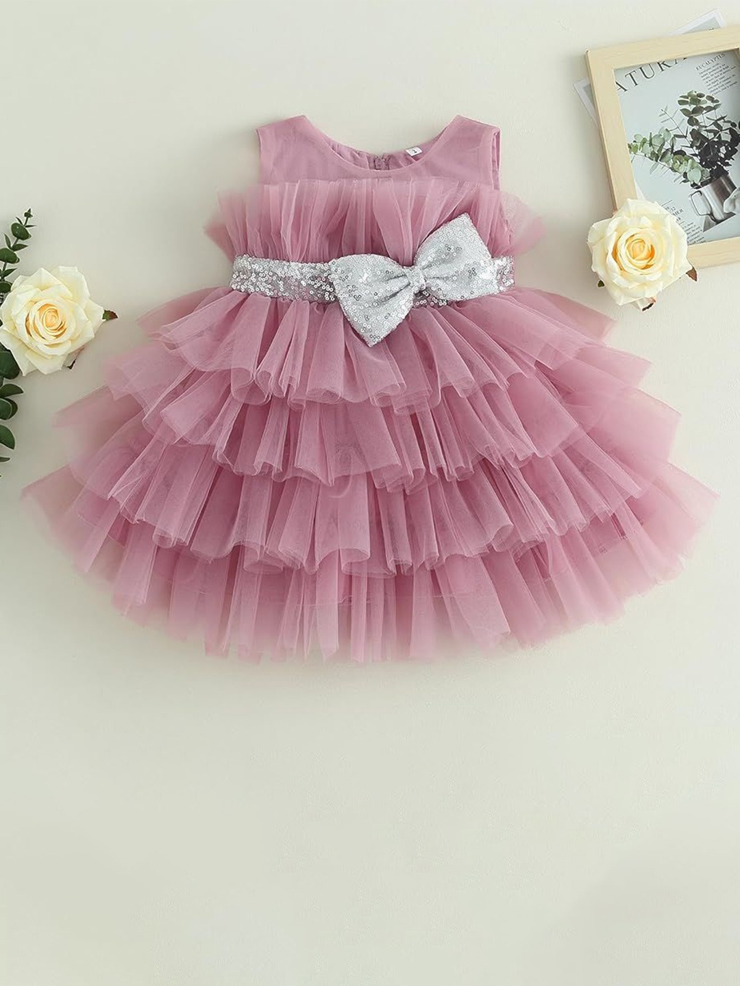 

FAIRY DOLLS Net A-Line Dress, Rose gold