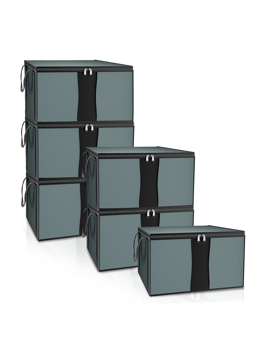 

Kuber Industries Grey Set of 6 Regular Drawer Organiser Organisers