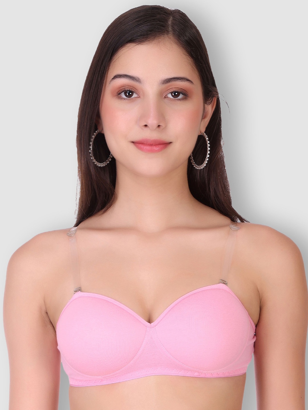 

SELFCARE Women Half Coverage Lightly Padded T-shirt Bra, Pink