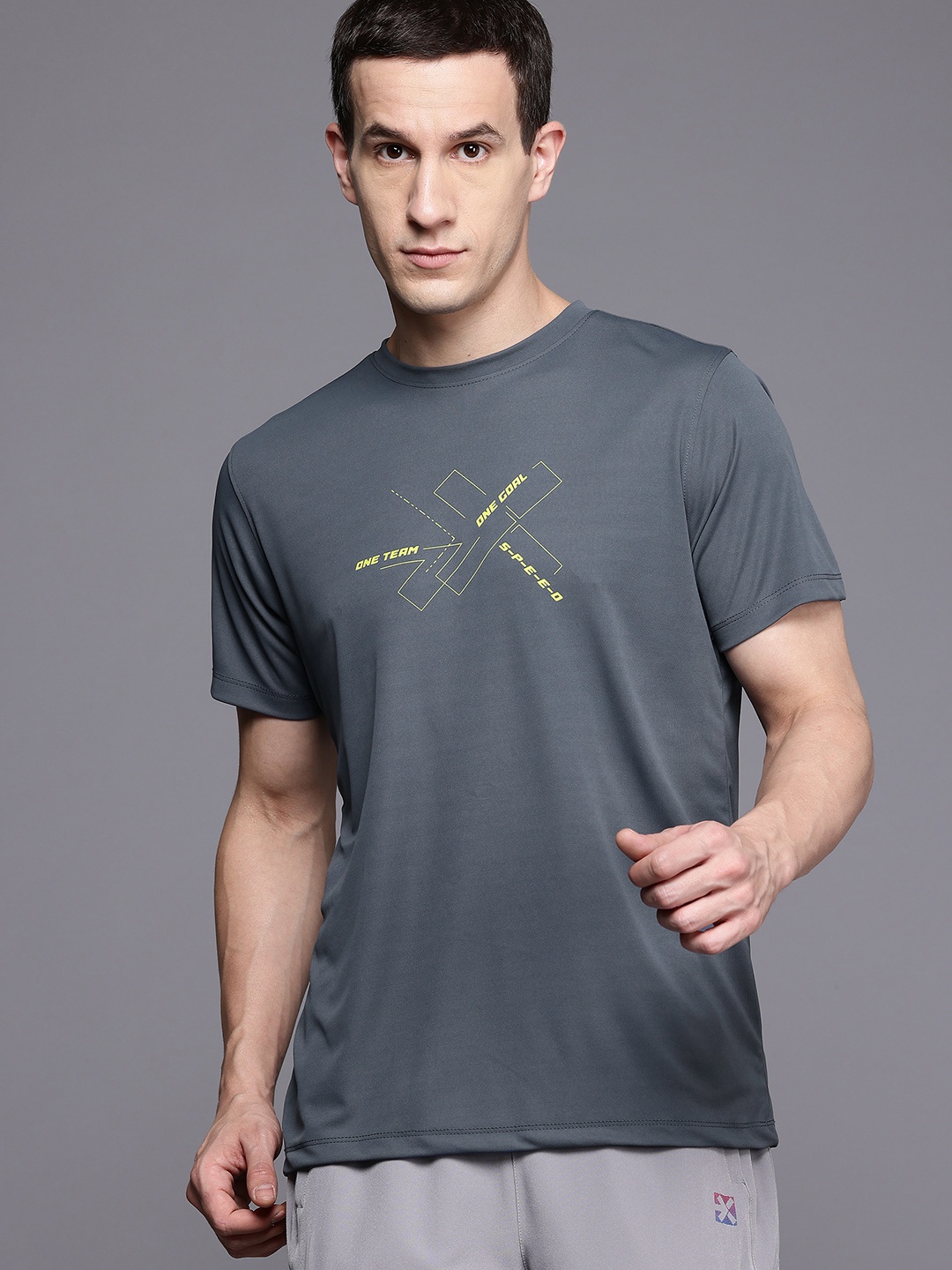 

HRX by Hrithik Roshan Rapid-Dry Running T-shirt, Grey