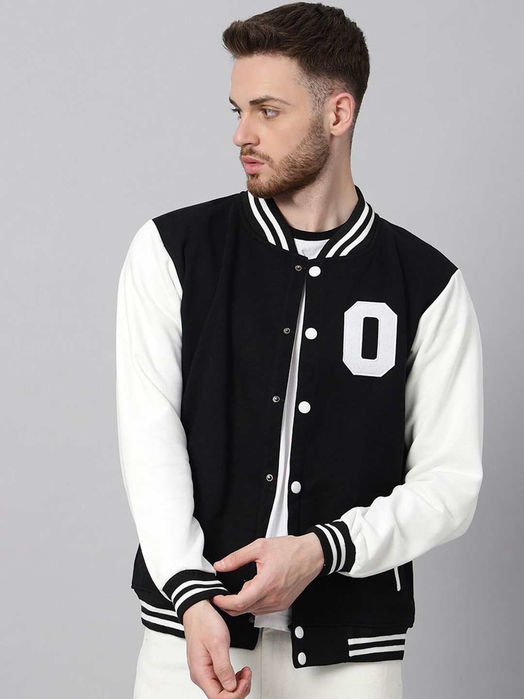 

Be Savage Men Windcheater Outdoor Bomber Jacket, Black