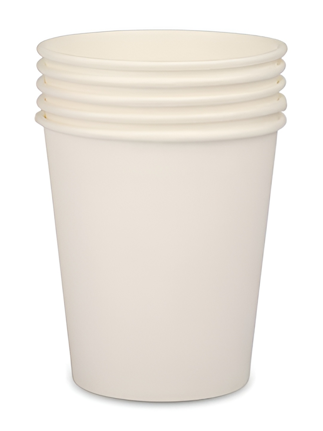 

e kysa 5-Pcs White Paper Disposable Tea/Coffee Cups-200 ml Each