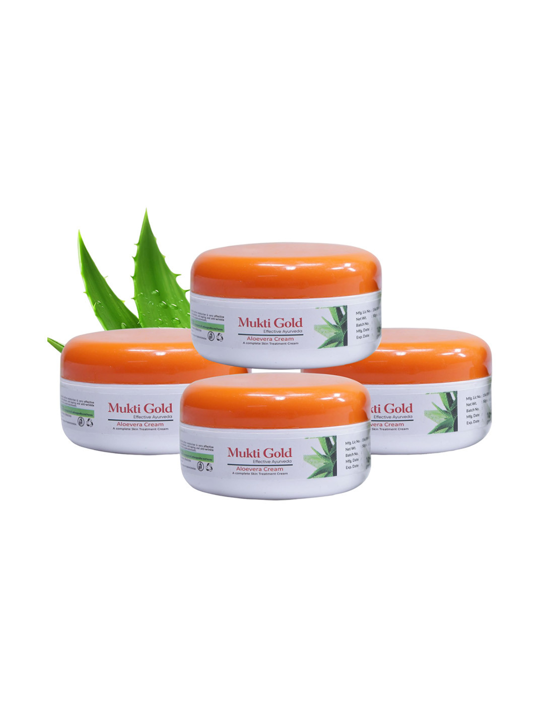 

Axiom Set Of 4 Mukti Gold Aloevera Cream For Sun Burn - 50g Each, White