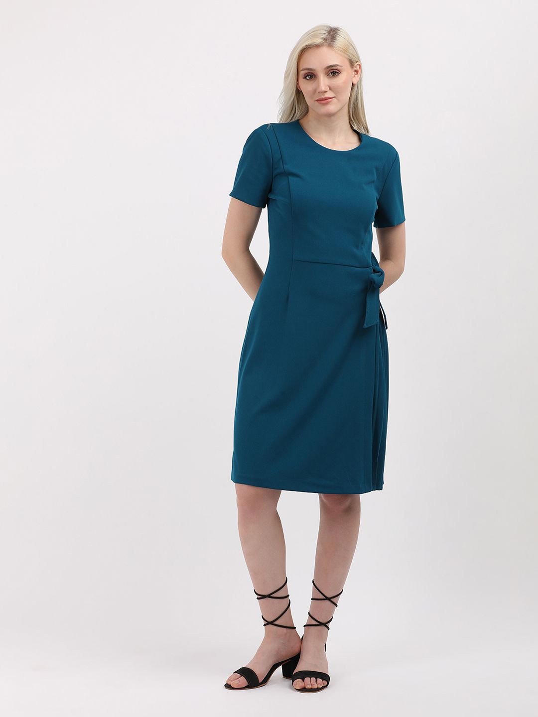 

Calvin Klein Jeans Tie-Ups Fit & Flare Dress, Green