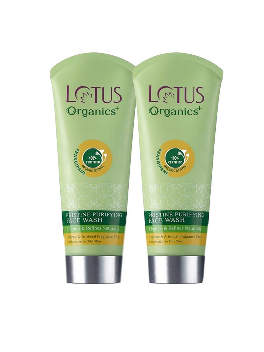 

Lotus Organics+ Set Of 2 Pristine Purifying Face Wash- 100g Each, Green