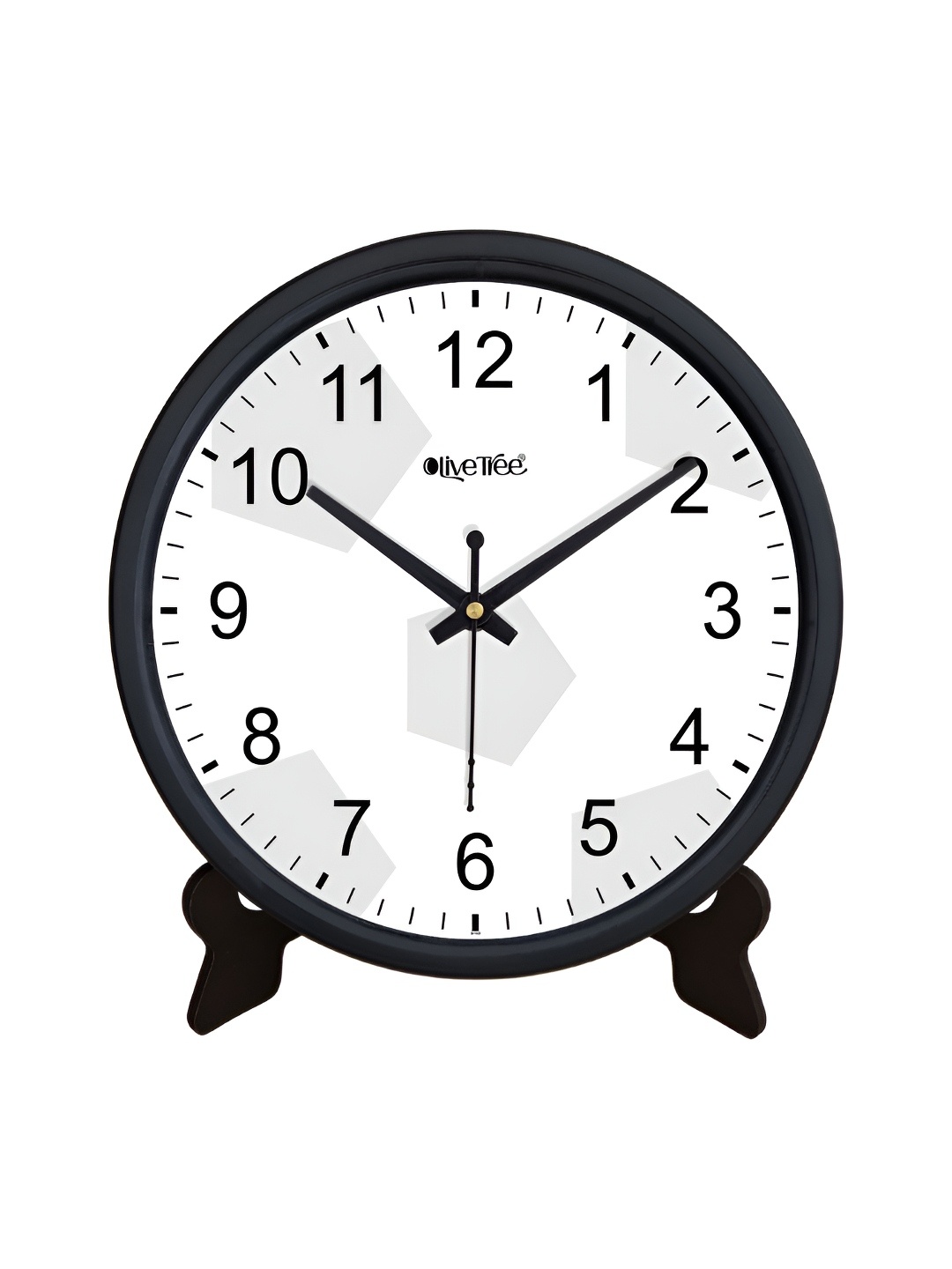 

OLIVE TREE Black & White Printed Contemporary Table Clock