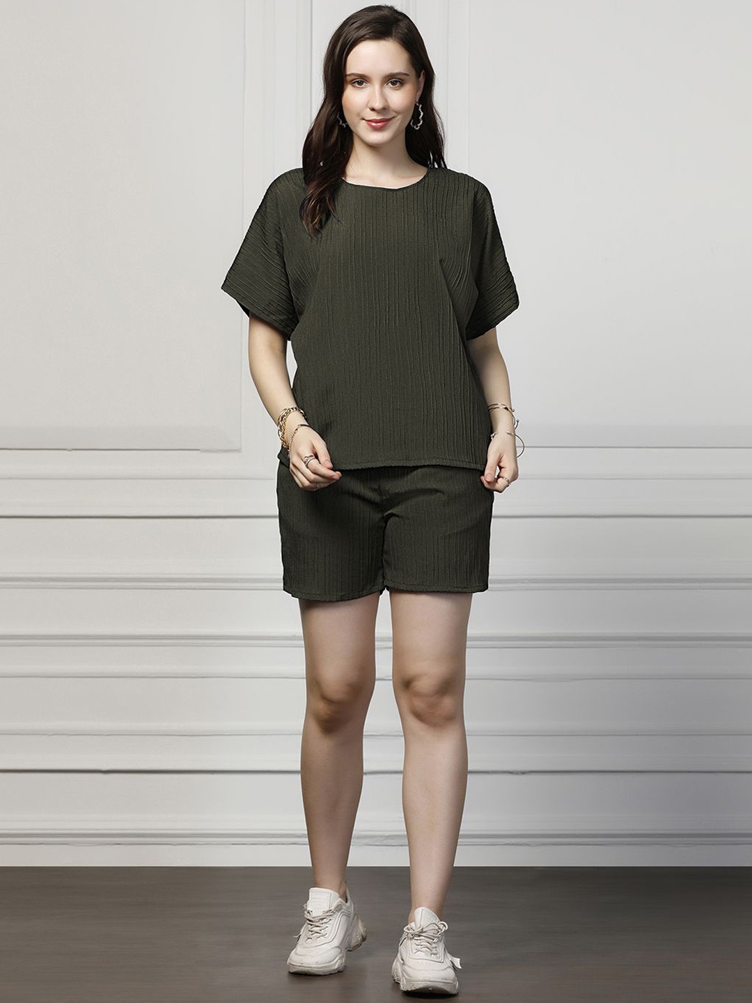 

OMPAX Top & Shorts Co-Ord, Olive