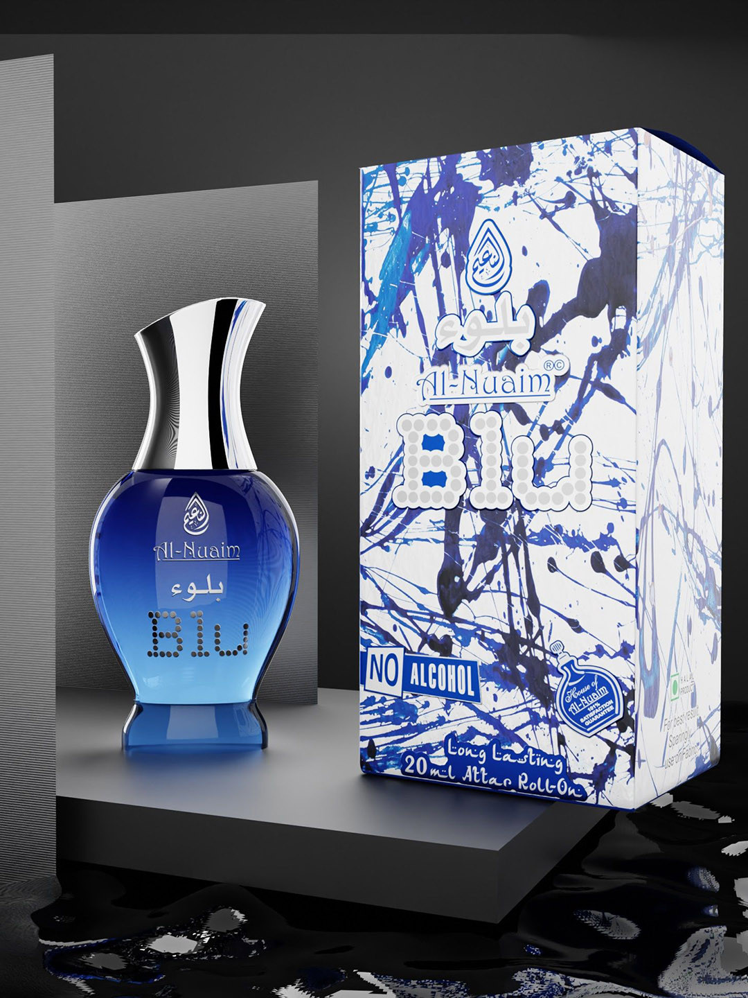 

Al-Nuaim Blu Long Lasting Roll On Attar - 20 ml, Blue