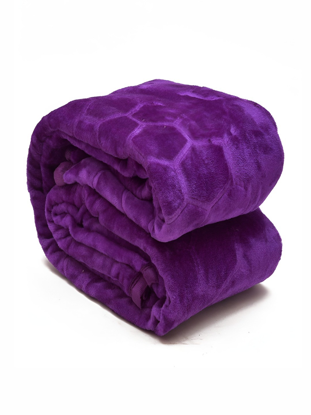 

tundwal's Purple Geometric Printed Mink Heavy Winter Single Bed Blanket