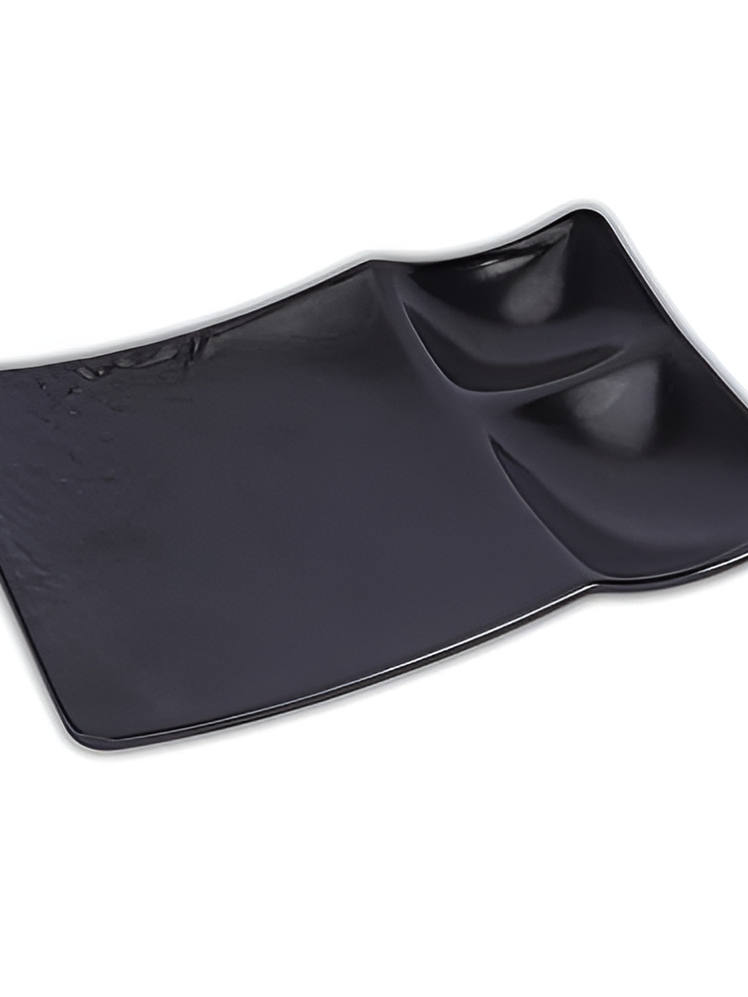 

e kysa Black Rectangle Shaped Dishwasher Safe Food Platter