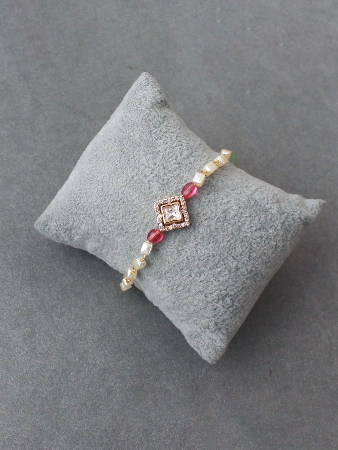 

Mirana Gold-Plated Kundan Wraparound Bracelet