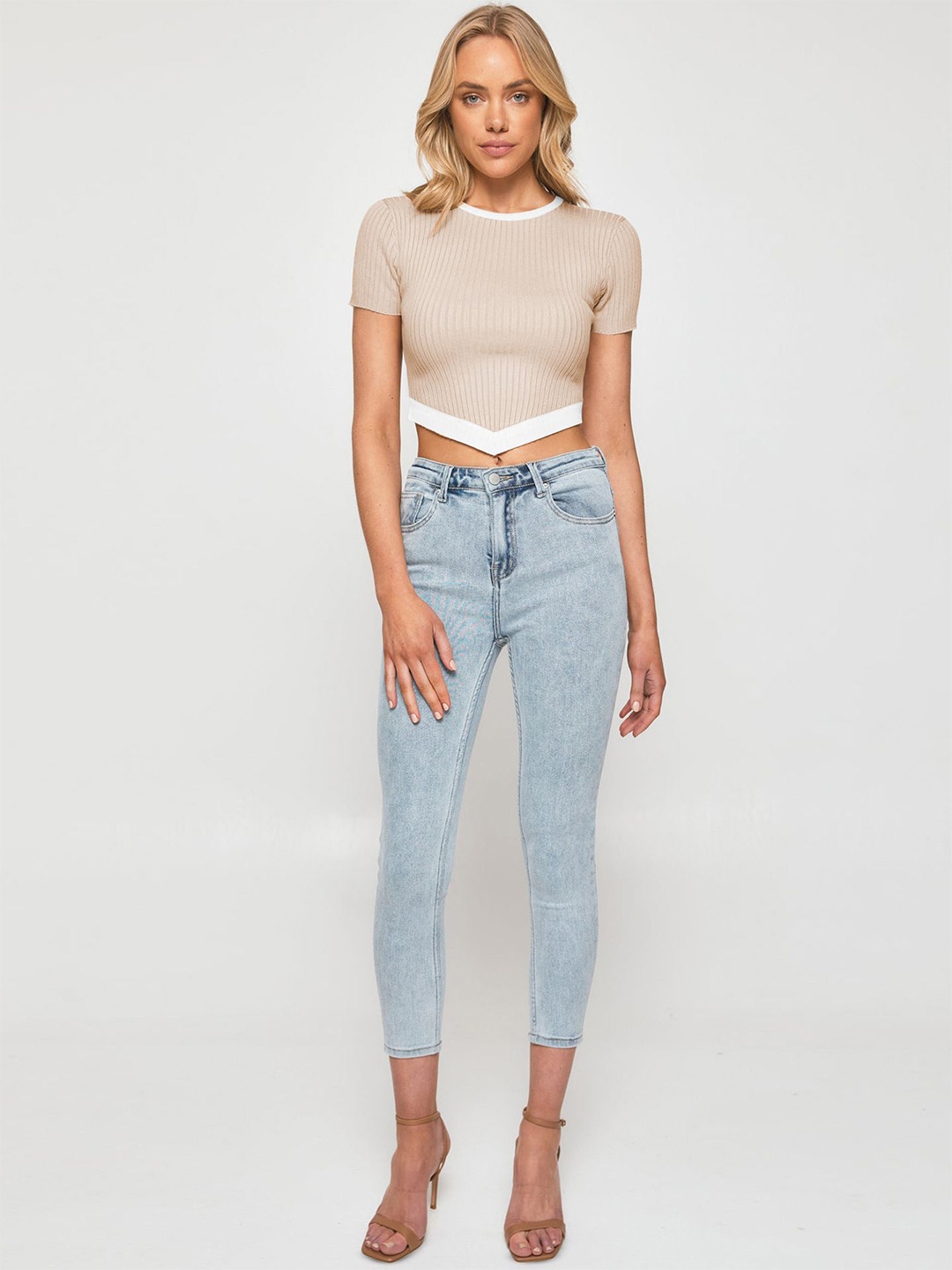 

HERE&NOW Crop Top, Beige