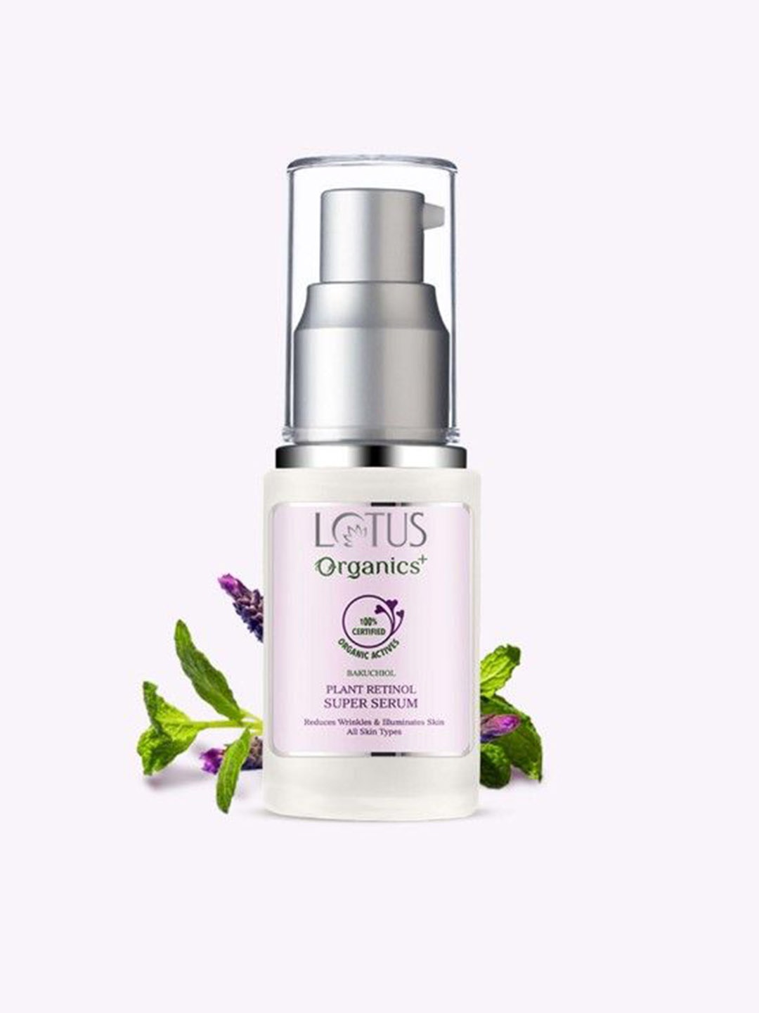 

Lotus Organics+ Bakuchiol Plant Retinol Super Face Serum- 30 ml, White