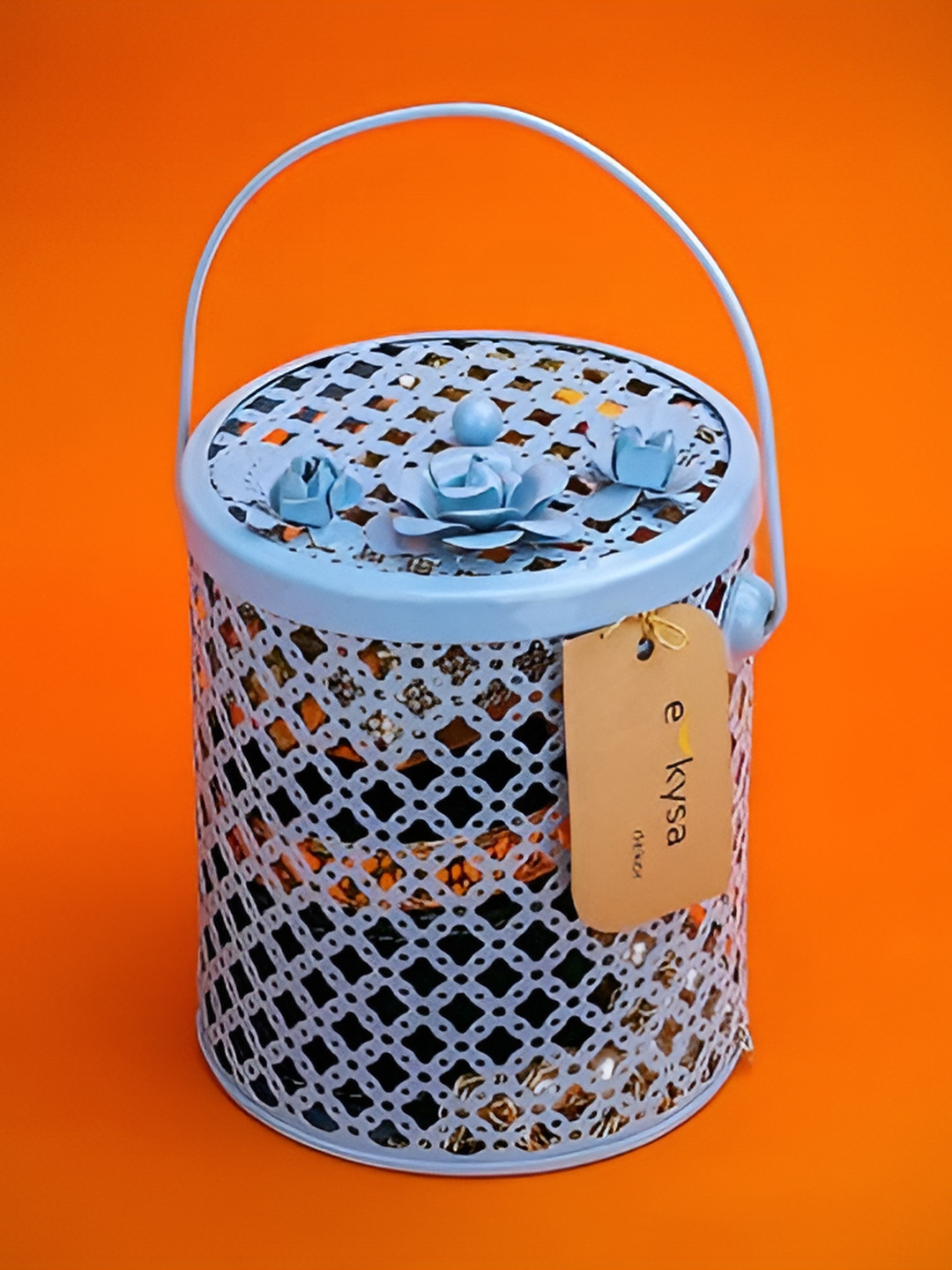

e kysa Blue Self Design Multipurpose Hamper Fancy Basket