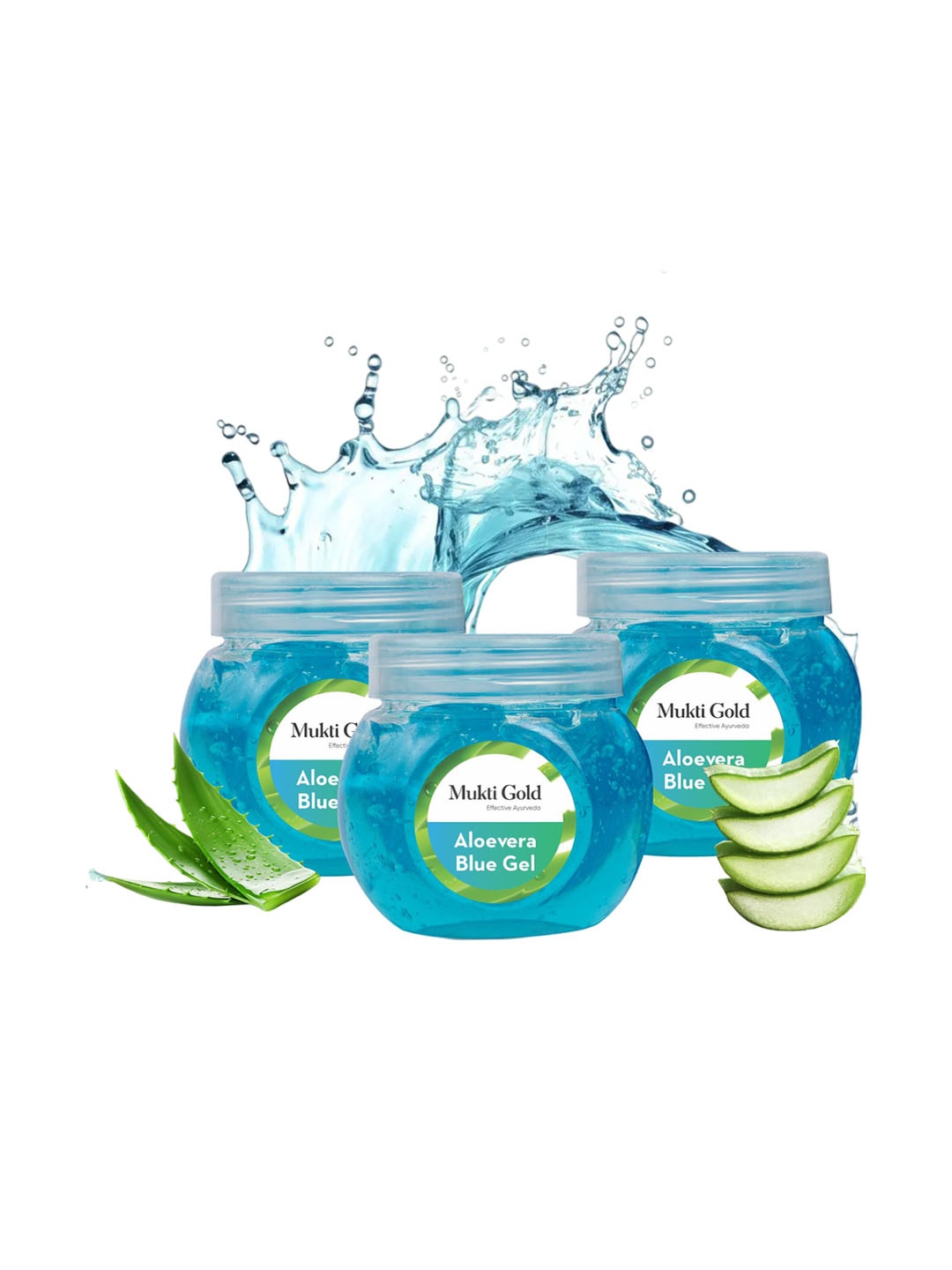 

Mukti Gold Set Of 3 Aloevera Gel For Acne & Pimples-50g Each, Blue