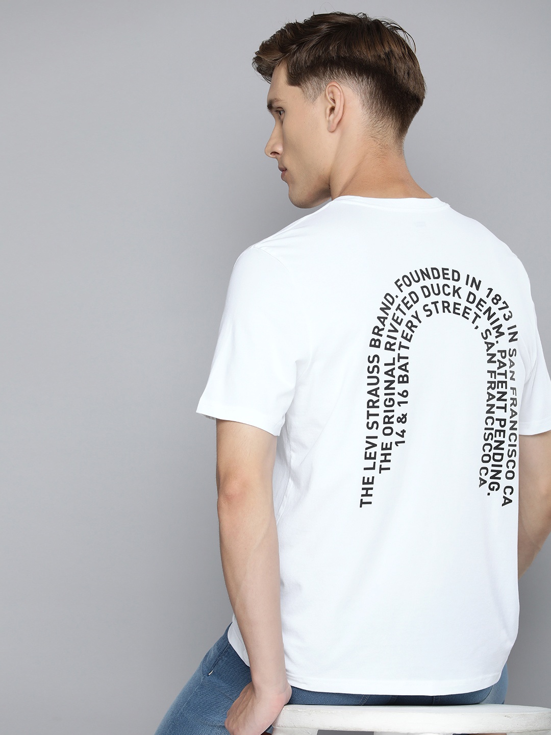 

Levis Typography Printed Pure Cotton T-shirt, White