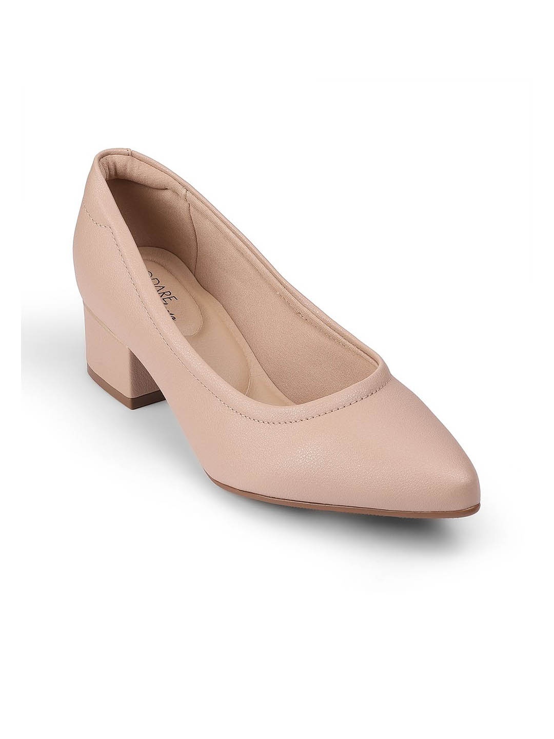 

MODARE Block Heel Pumps, Beige