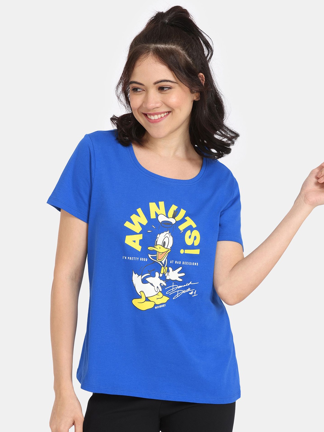 

Rosaline by Zivame Print Cotton Top, Blue
