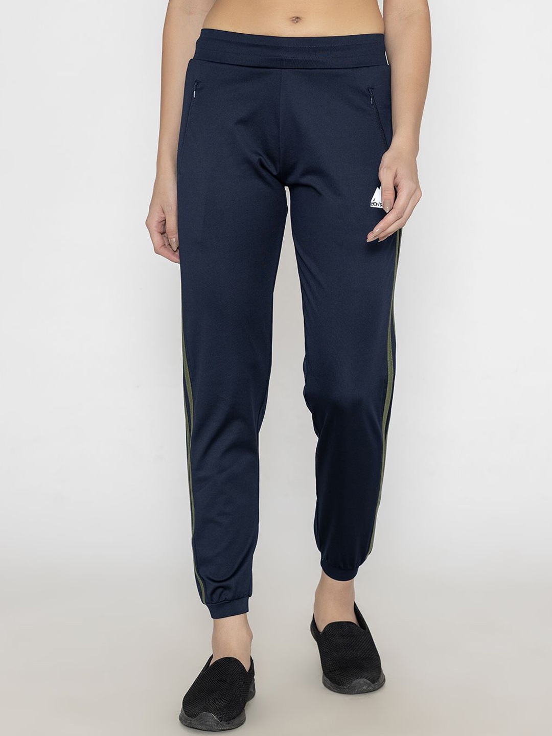 

Bonjour Women Mid-Rise Joggers, Navy blue