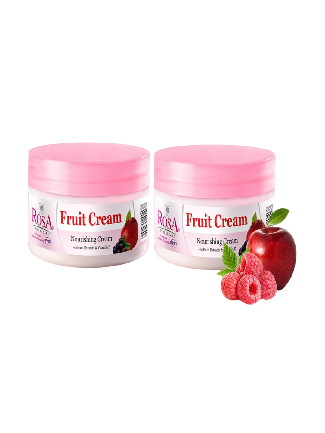 

ROSA Set Of 2 Fruit Cream with Fruit Extracts 100ml Each, Pink