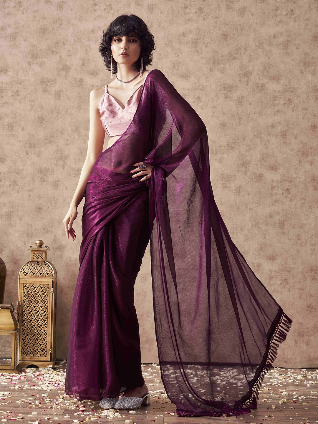 

Tikhi Imli Ready to Wear Saree, Magenta