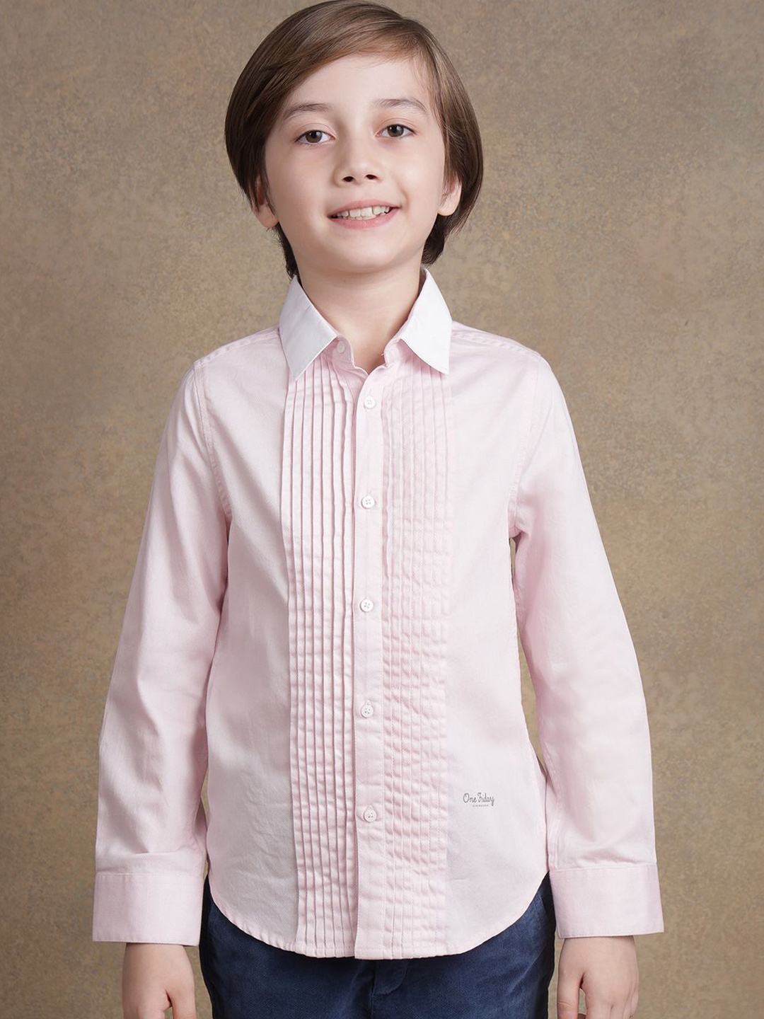 

One Friday Boys Comfort Opaque Casual Shirt, Pink
