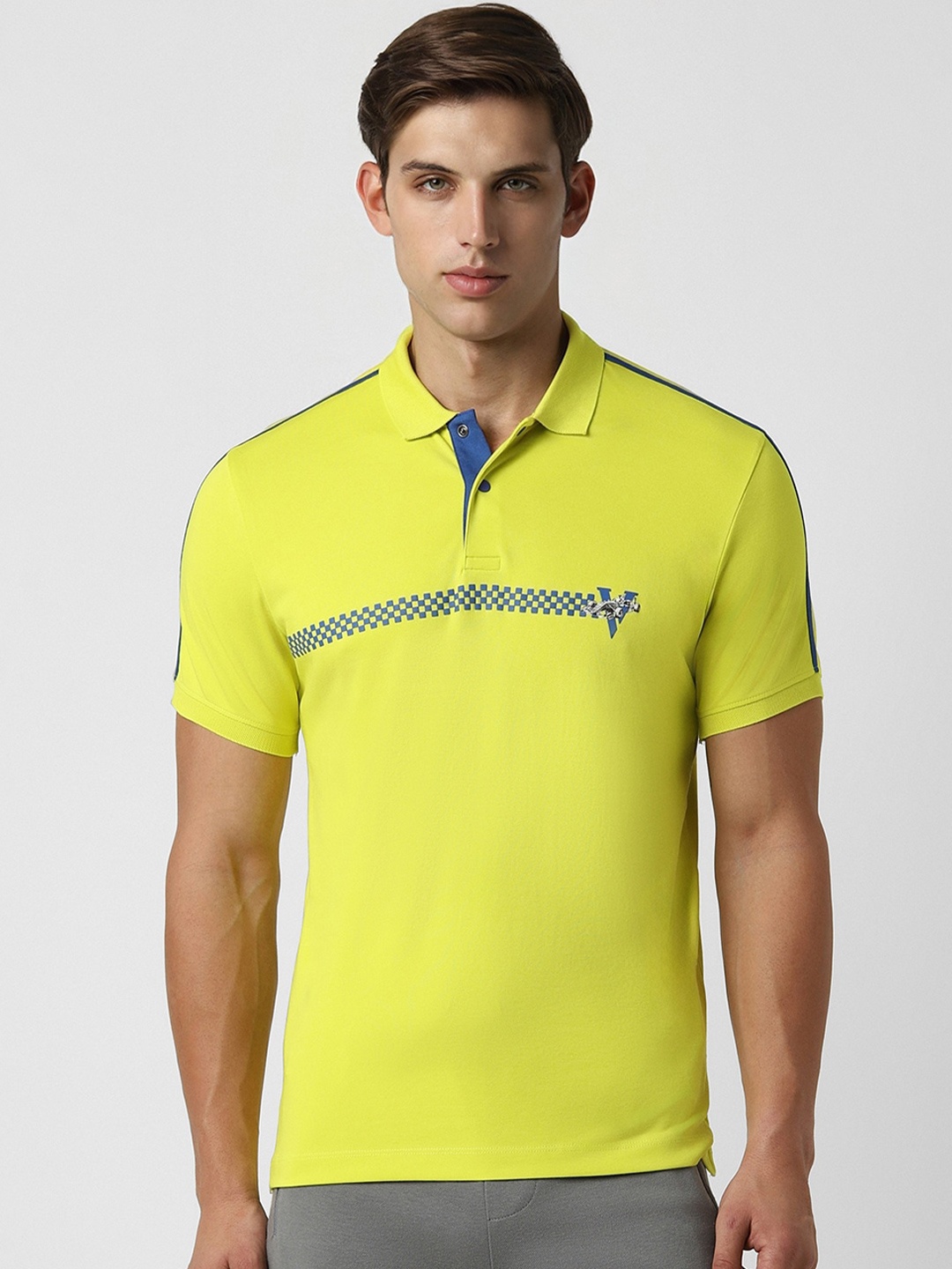 

Van Heusen Polo Collar Short Sleeves T-shirt, Yellow