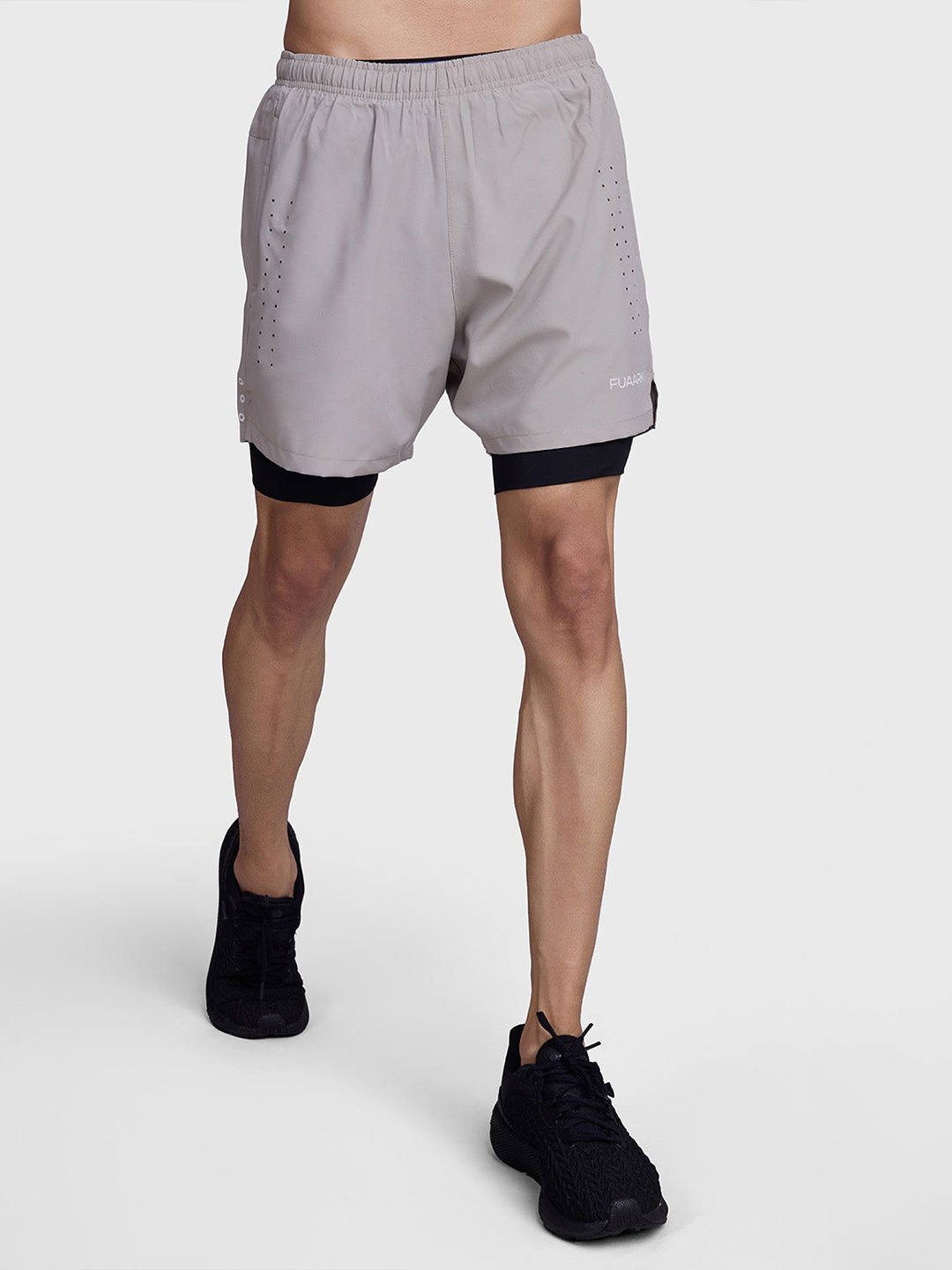 

FUAARK Men Training or Gym Sports Shorts, Beige