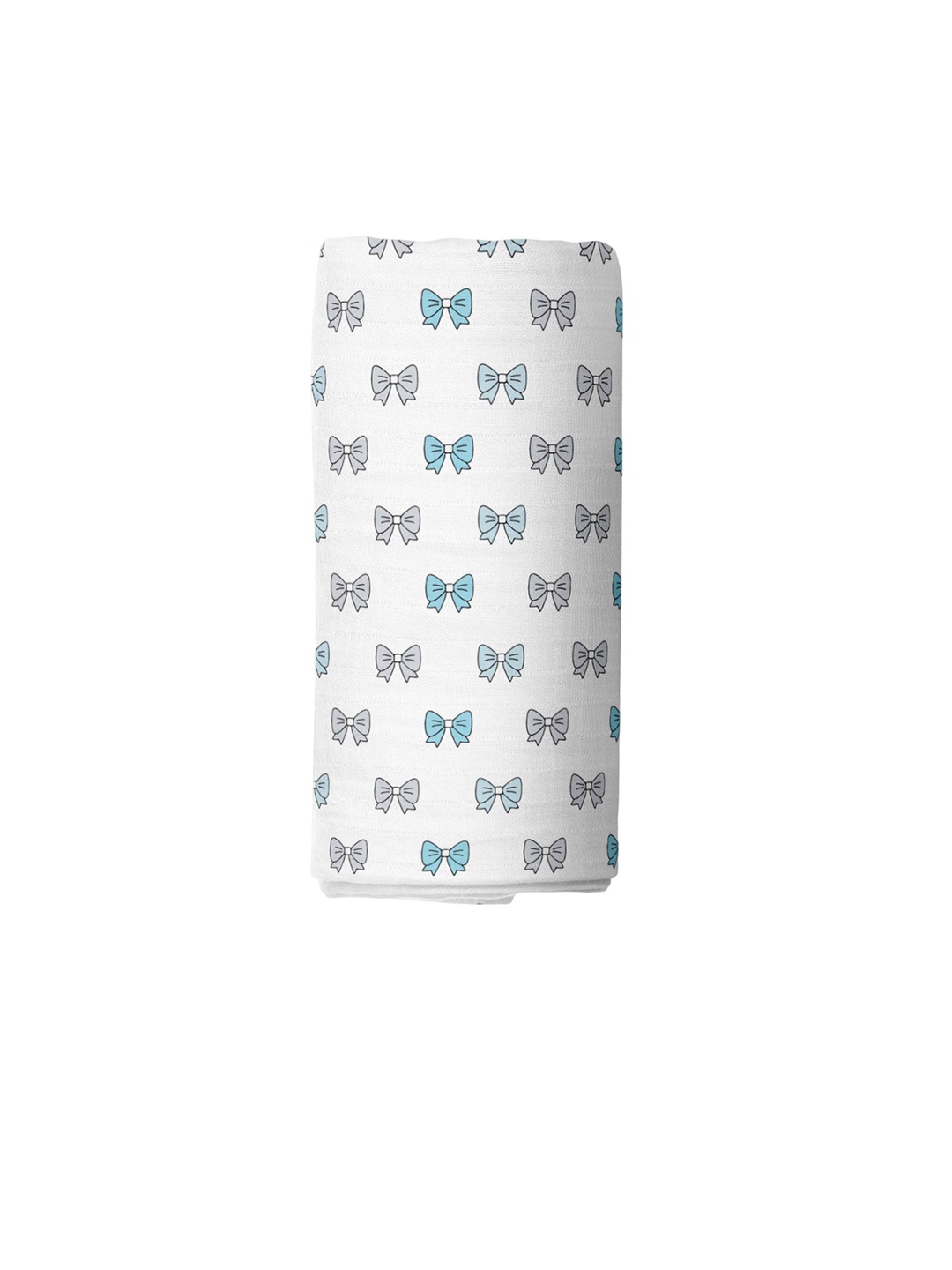 

The White Cradle Infants Bow Printed Swaddles, Blue