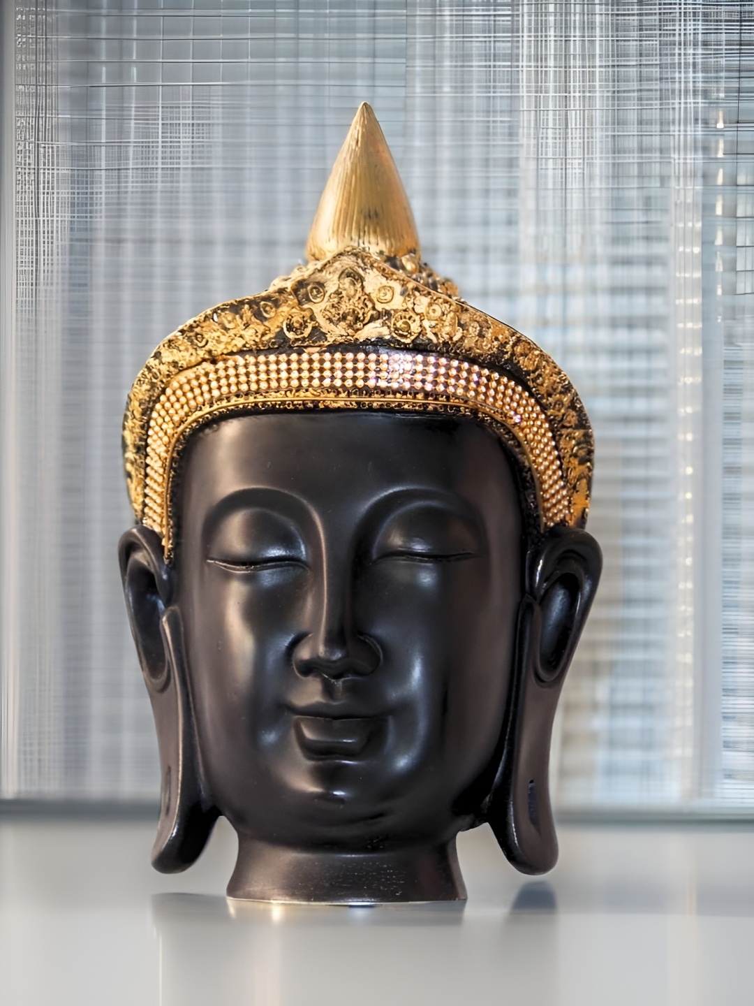 

BECKON VENTURE Black & Gold Toned Buddha Idol Showpiece