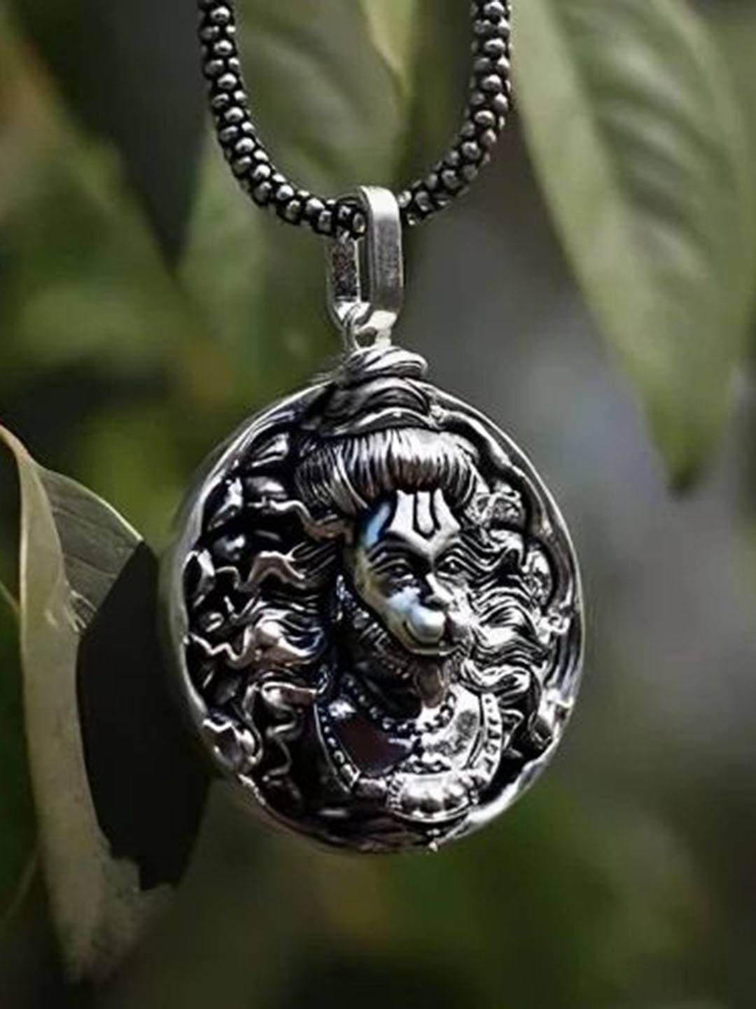 

Saizen Men Stainless Steel Silver-Plated Quirky Pendant With Chain