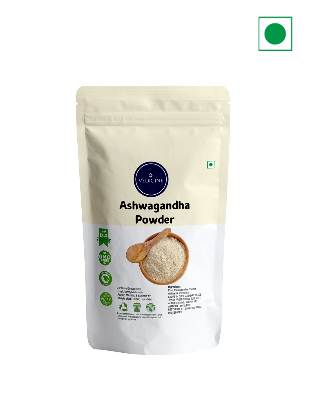 

VEDICINE Ashwagandha Powder - 150g, Off white