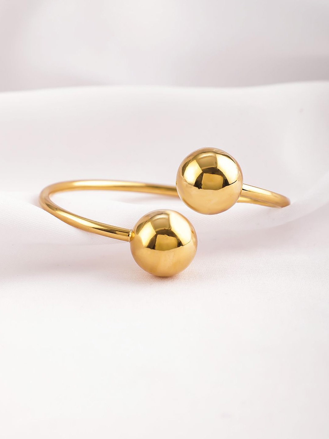 

Rubans Voguish 18KT Gold Plated Stainless Steel Tarnish-Free Waterproof Cuff Bracelet