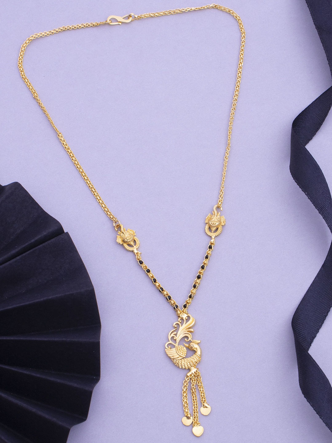 

Ramdev Art Fashion Jwellery 22K Gold Plated Artificial Stones and Beads Mangalsutra